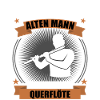 Old man with flute wisdom