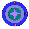 Emblem abstract in circles