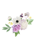 Lila floraler K-Buchstabe