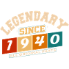 Legendary since 1940's vintage retro anniversary