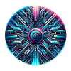 Holographic print with digital glitches