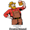 Lustiger Biertrinker mit Hut