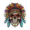 Apache Skull Native American