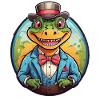 Funny Comic Crocodile