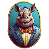 Funny Comic Rhinoceros
