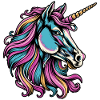 Buntes Einhorn