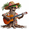Hawaiian Tree with Guitar