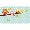 Little owls with mint asterisk | Customisable
