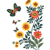 Butterfly with flowers