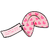 Glückskeks pink mit Herzen