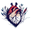 Heart of leaves and tendrils