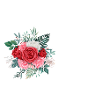 Red Floral Letter L