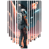 Astronaut planet galaxy cosmos