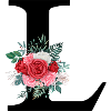 Roter Blumenbuchstabe L