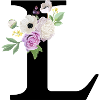 Lila Blumenbuchstabe L