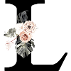 Tropical Floral Letter L