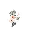 Lettre m floral tropical