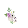 Lettre m floral violet