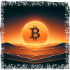 Bitcoin Logo Deserts Sunrise Digital