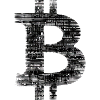 Bitcoin Logo Digital Silhouette Symbol