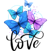 Love,Schmetterlinge,Liebe,flower power,Frau,