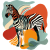 African savannah zebra