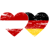 Austria Germany Flag Heart Used