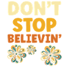 Blütenmuster mit Positiv-Slogan