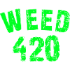 Iconic 420 Motif in Neon Green