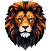 Lion in pixels