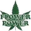 Flower Power Marijuana 420 Hemp and Pot Leaf