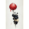 panda au ballon rouge