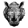 Rhinoceros Animal Head