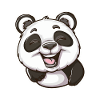 Exuberant Panda Buddy Sticker