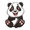 Exuberant Panda Buddy Sticker