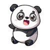 Exuberant Panda Buddy Sticker