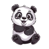 Exuberant Panda Buddy Sticker