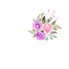 Lettre m floral violet