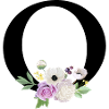 Purple Floral Letter O