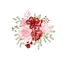 Red Floral Letter N