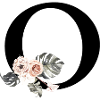 Tropical Floral Letter O