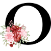 Red Floral Letter O
