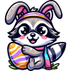Easter Raccoon Egg Disguise Cartoon