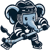 Elefant spielt Hockey Eishockey Kanada