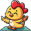 Chicken Hen Yoga Meditation Gymnastics