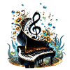 Wonderful Curved Fantasy Piano