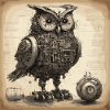 Blueprint / Sepia / Vintage / Retro / Ugle