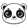 Cute panda head