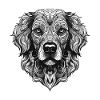 Golden Retriever Dog Portrait