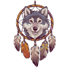 Wolf Dream Catcher Animal Spiritual